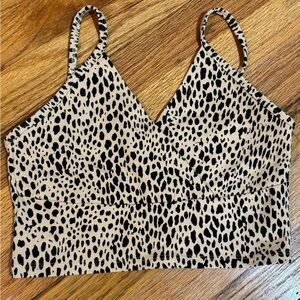 Brandy Melville cheetah Leopard Print Top